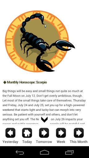 Daily Horoscopes Scorpio截图2