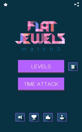 Flat Jewels Match 3截图4