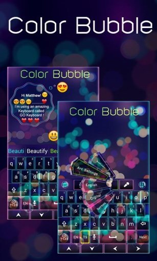 Color Bubble GO Keyboard Theme截图3