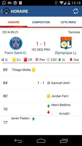 Ligue1 - Matches en direct截图1