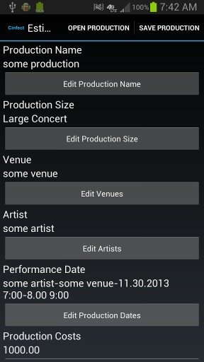 Concert Costing Tools - Free截图4