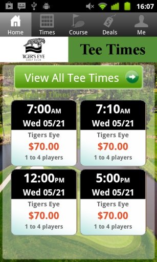 Tigers Eye Golf Tee Times截图2