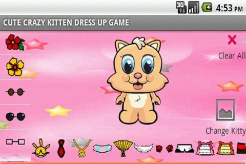 Cute Crazy Kitten Dress Up截图2
