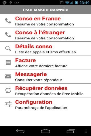 Free Mobile Contr&ocirc;le截图1