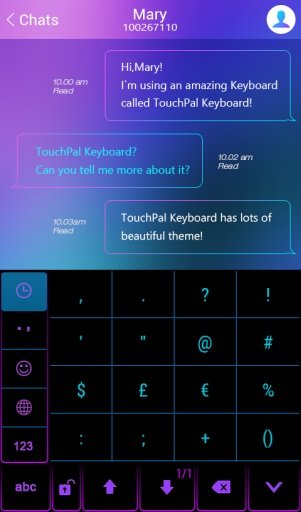 Neon Light TouchPal Keyabord截图2