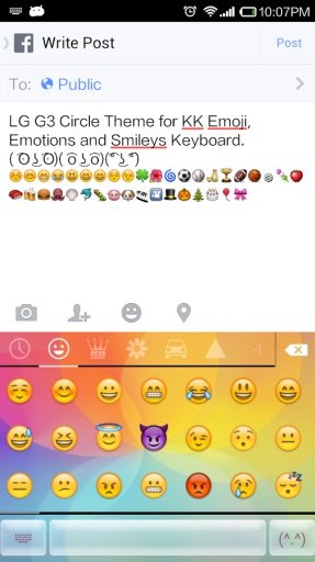 Colorful Circle Emoji Keyboard截图2
