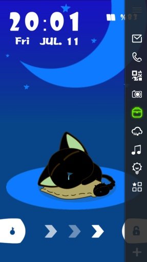 Cute Cat Live Locker Theme截图5