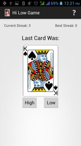 Hi Low Game | Card Game截图2