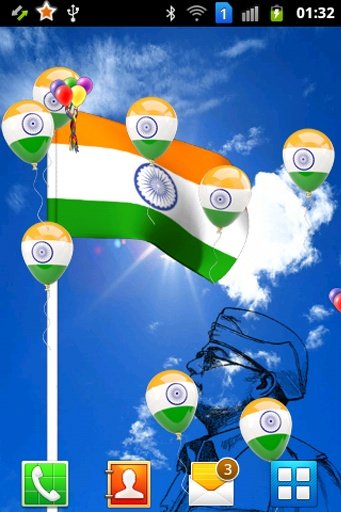 India Flying Flag Ballons Fall截图8