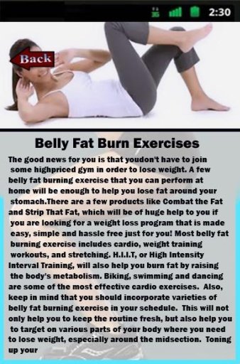 Belly Fat Burn Exercises截图9