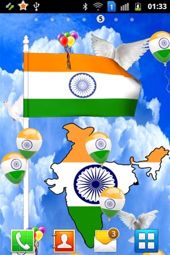 India Flying Flag Ballons Fall截图4