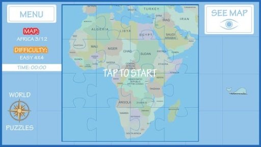 World Map Puzzle截图3