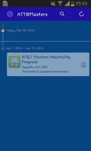 AT&amp;T Masters Hospitality Prog截图3