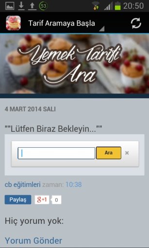 Yemek Tarifleri Arama Motoru截图8