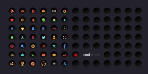 Solo Launcher Cool Black Theme截图8