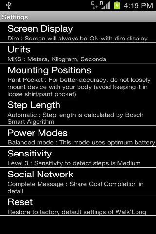 Bosch Walk’Long Pedometer截图3