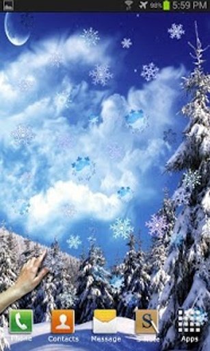 Galaxy Snowfall Wallpaper截图10