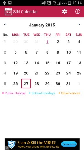 SIN Calendar截图1