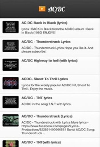 AC/DC Lyrics &amp; Videos截图4