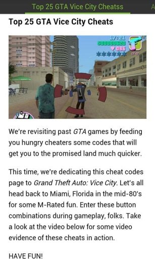 GTA Vice City Cheats Guide截图7