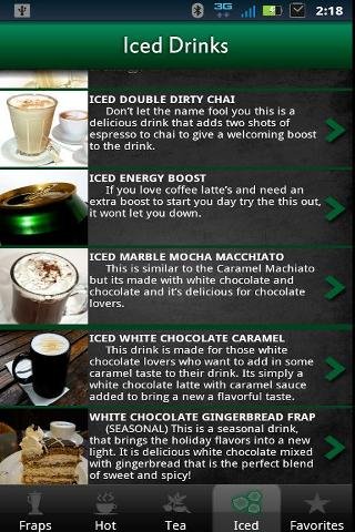 Hidden Menu Coffee Drinks FREE截图5