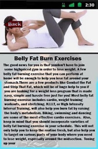 Belly Fat Burn Exercises截图2