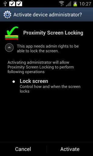 Proximity Screen Locker BETA截图1