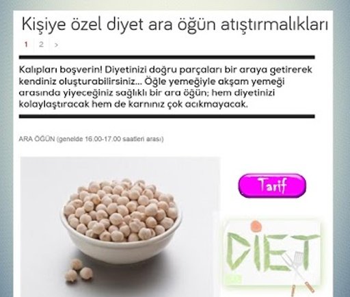 Kişiye &Ouml;zel Diyet - Ara &Ouml;ğ&uuml;n截图2