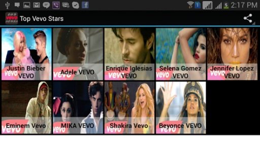 Top Vevo Stars截图7