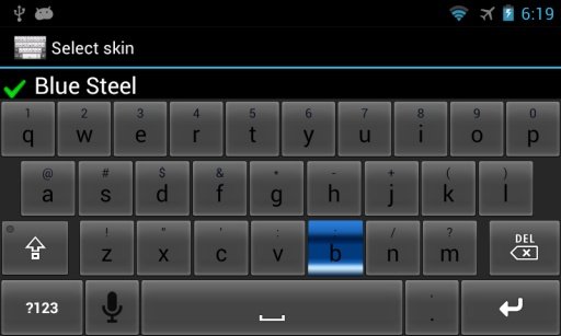 Blue Steel Keyboard Theme Skin截图2