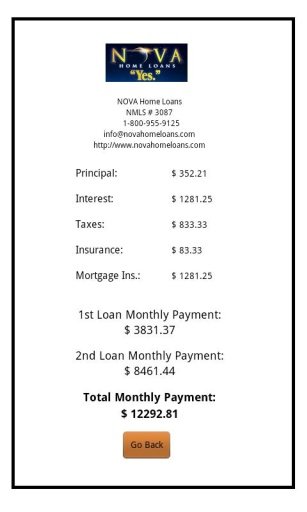 Nova Home Loans Mortgage Calcu截图1