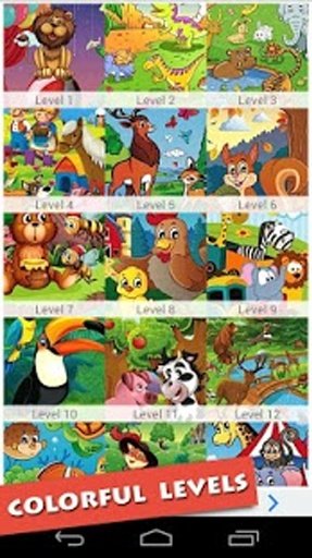 Kids Cartoon Animals Puzzle截图6