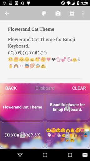 Flower and Cat Skin Keyboard截图3