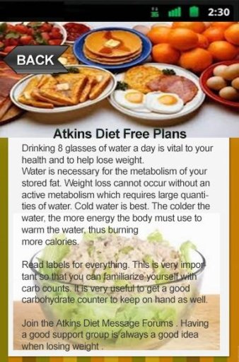 Atkins Diet Free Plans截图9