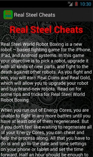 Cheats &amp; Guide Real Steel(WRB)截图3