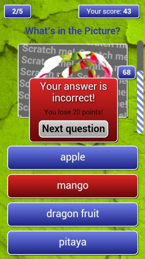 Scratch Fruit Quiz截图2