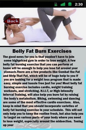 Belly Fat Burn Exercises截图6