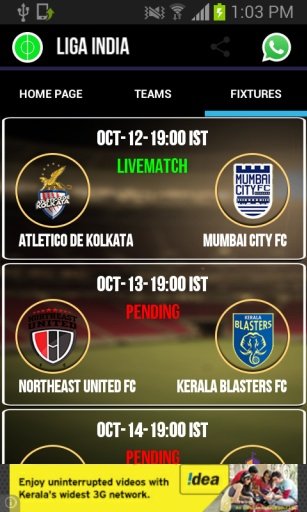 Liga India - ISL Live截图1