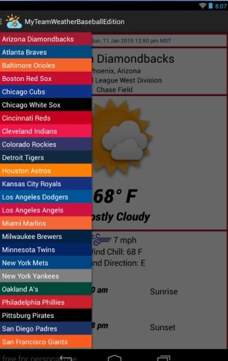 My Team Weather Baseball Ed.截图4