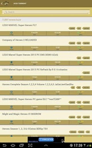 Kickass Torrents Unofficial截图3