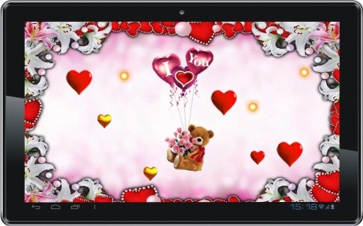 Pink Love Bear Live Wallpaper截图3