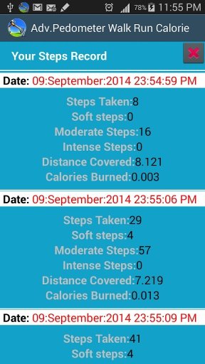 Adv.Pedometer Walk Run Calorie截图5