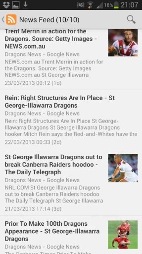 Dragons NRL News截图10