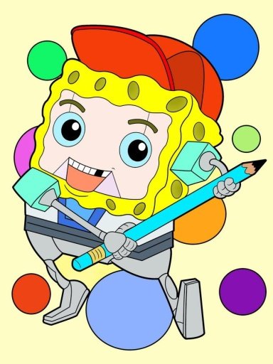 Sponge Robot Coloring截图3