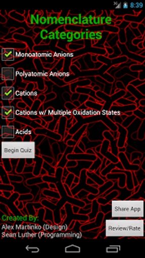 Chemistry Nomenclature Quiz截图7