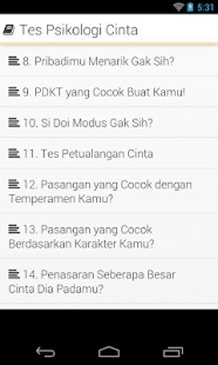 Tes Psikologi Cinta截图1