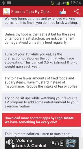 Fitness Tips By Celebrities截图8