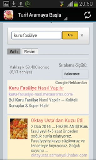 Yemek Tarifleri Arama Motoru截图10