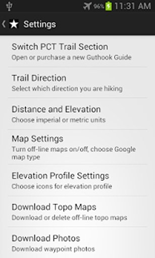 Guthook's Guide: PCT DEMO截图2