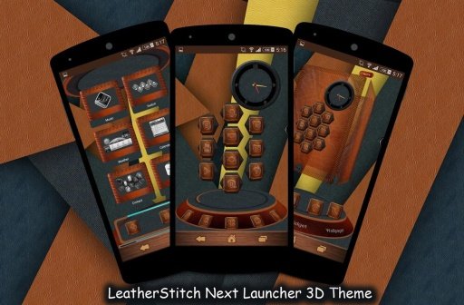 Leather Next Launcher 3D Theme截图6